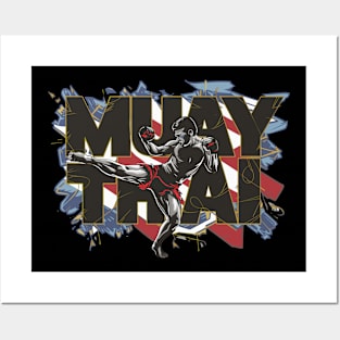Muay Thai Boxing Martial Art Sport Lovers Men Boys Kids Posters and Art
